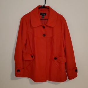Classic red peacoat